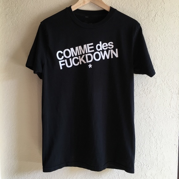 SSUR Other - Comme des Fuckdown * Black Graphic Tee Top SSUR